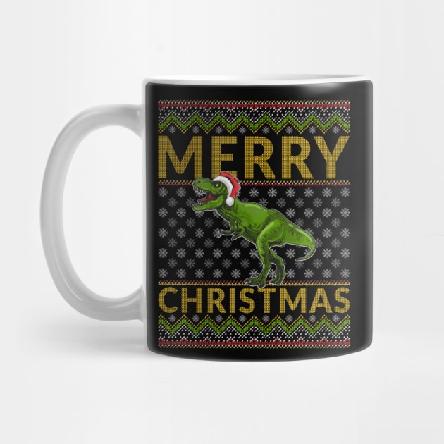 Christmas Dinosaur T-Rex Merry Xmas Pajama by aneisha